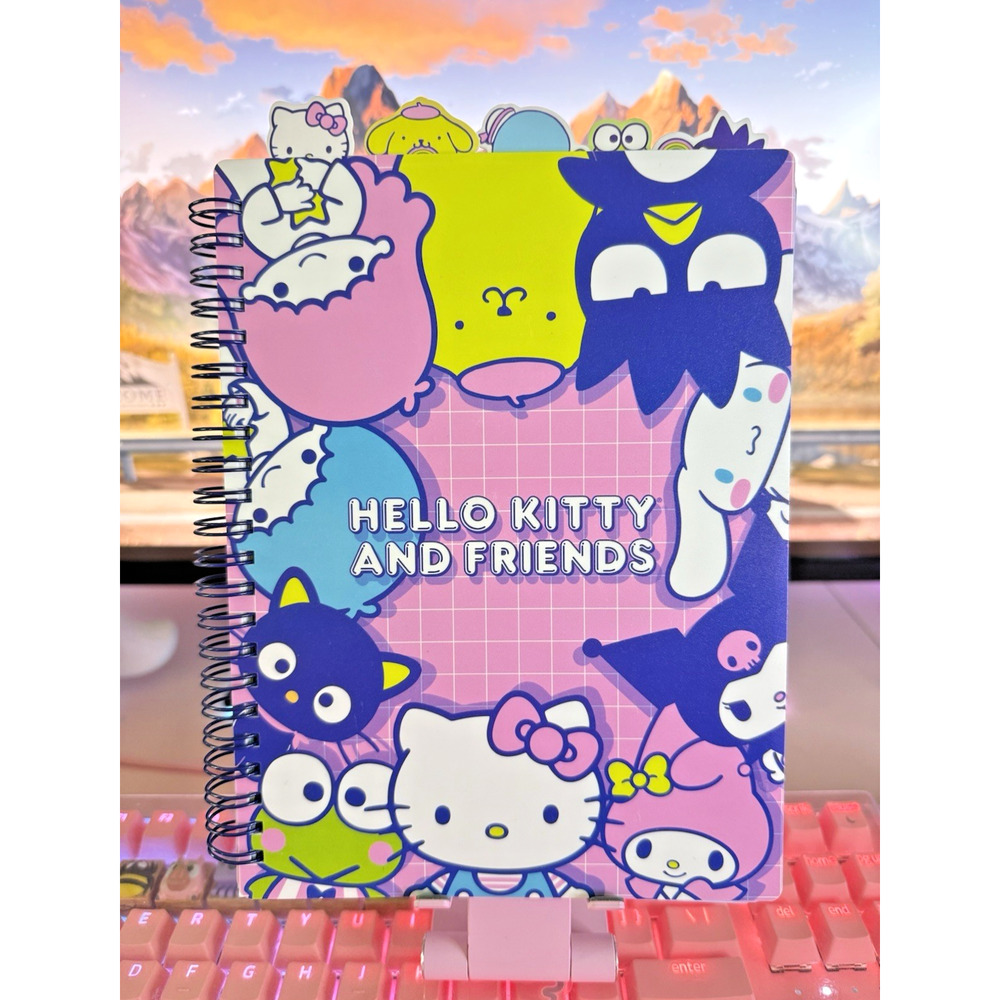 Sanrio Hello Kitty & Friends Notebook Journal Kuromi 2023 5 Tab Spiral Lined